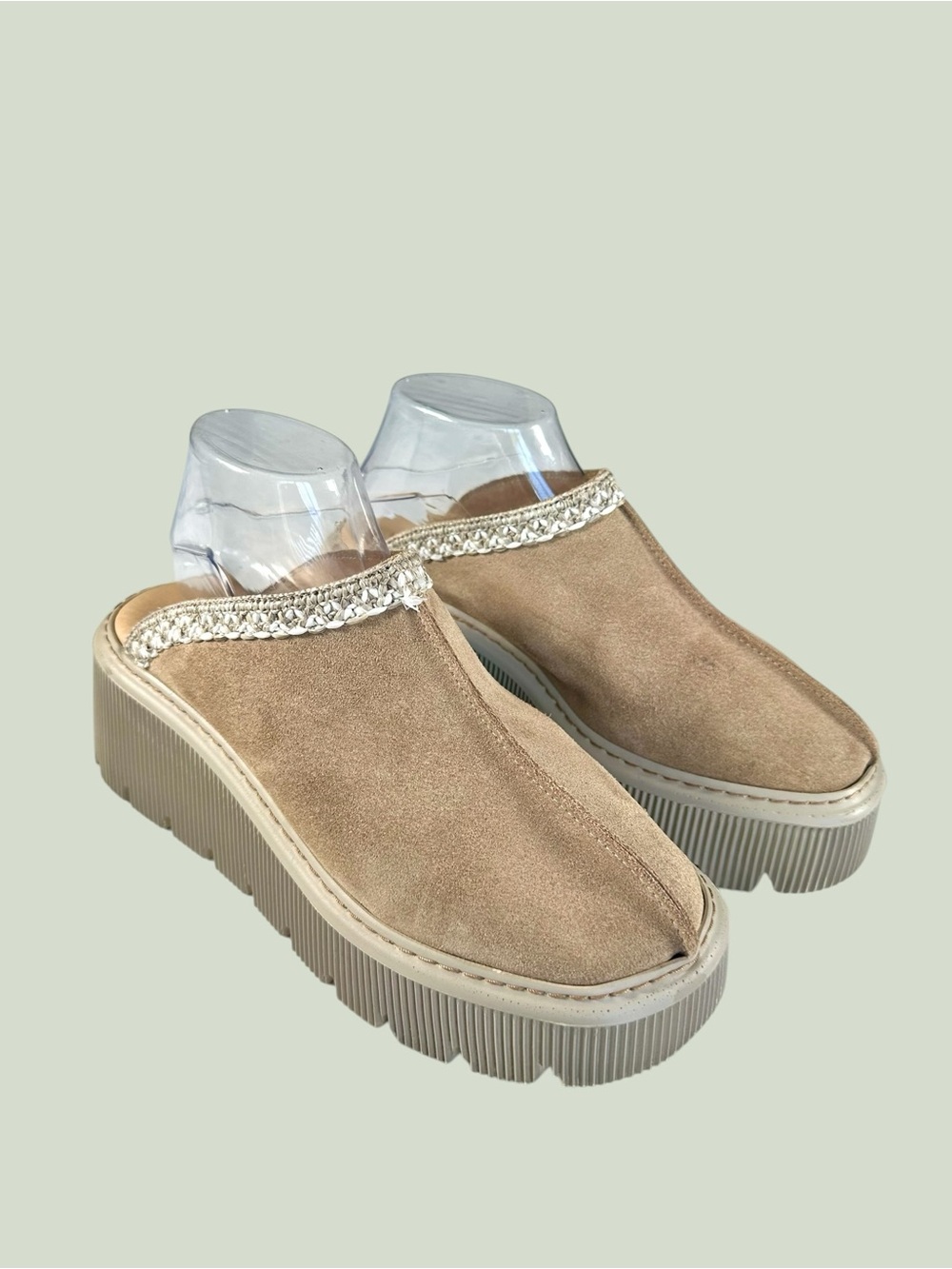 Carlo Pera Platform Suede Wedge Clogs for Women Made in Italy